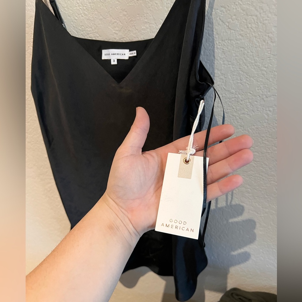 Good american satin slip tank